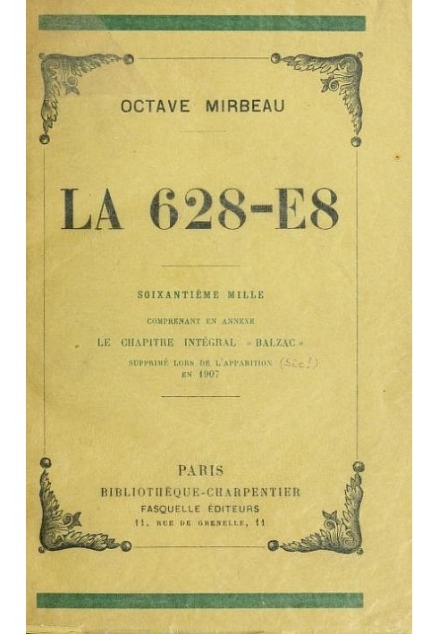 628-E8 Including in appendix the full chapter "Balzac"