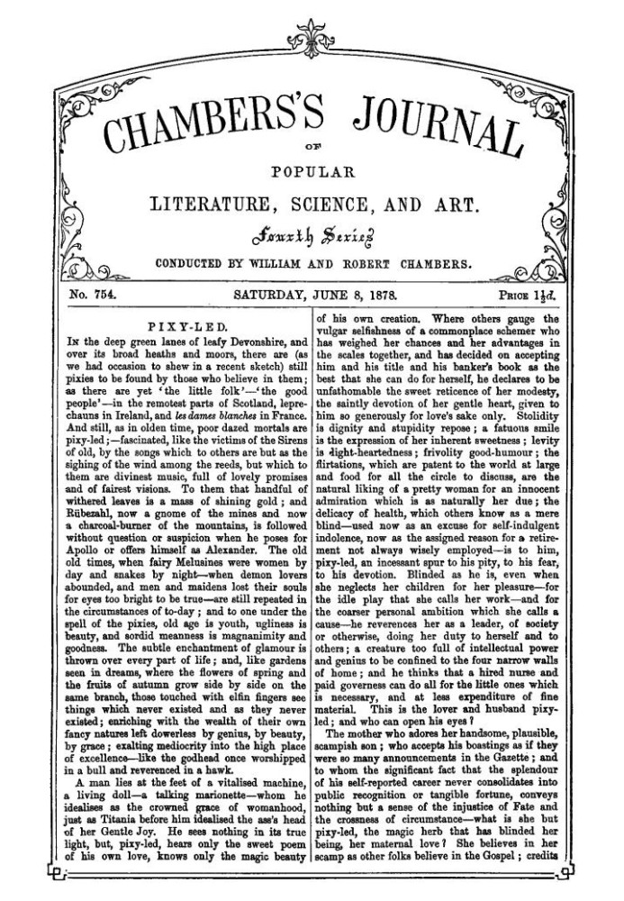 Chambers's Journal of Popular Literature, Science, and Art, No. 754, June 8, 1878