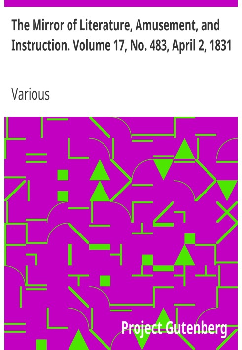 Дзеркало літератури, розваг і навчання. Том 17, № 483, 2 квітня 1831 р
