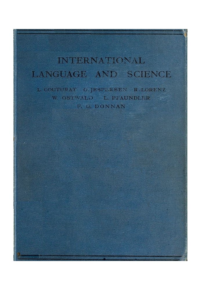 International Language and Science Considerations on the Introduction of an International Language into Science