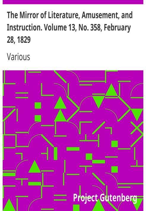 Зеркало литературы, развлечений и обучения. Том 13, № 358, 28 февраля 1829 г.