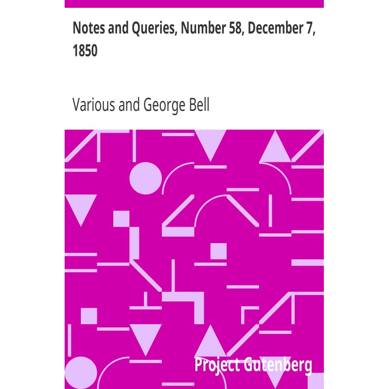 Notes and Queries, Number...