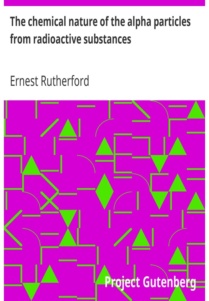 The chemical nature of the alpha particles from radioactive substances