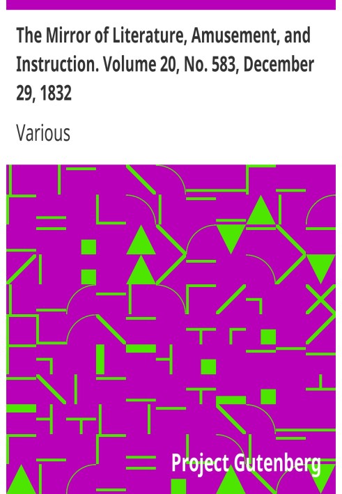 Дзеркало літератури, розваг і навчання. Том 20, № 583, 29 грудня 1832 р