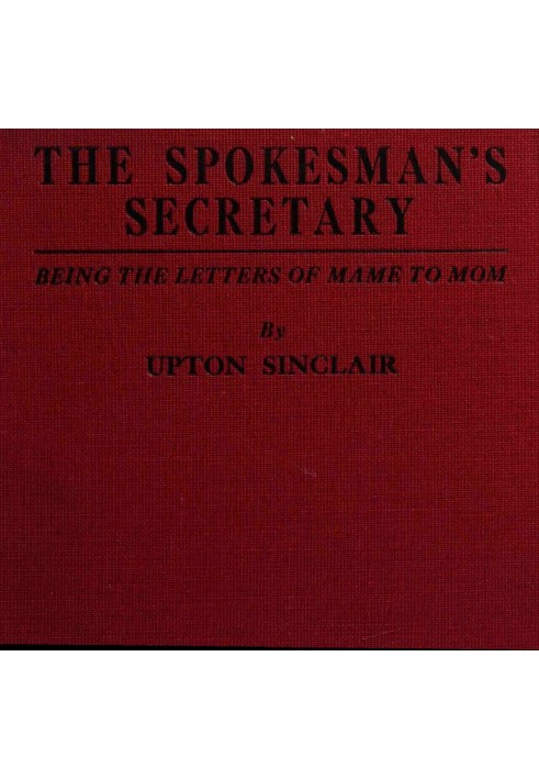 The spokesman's secretary : $b Being the letters of Mame to Mom